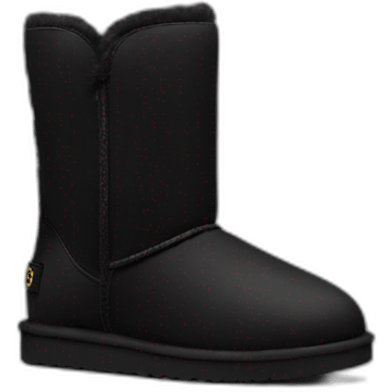 Black mini ugg boots emoji