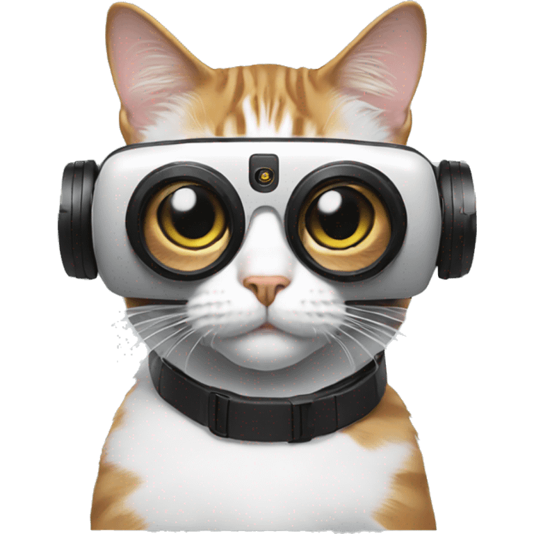 emoji of cat wearing the vr emoji