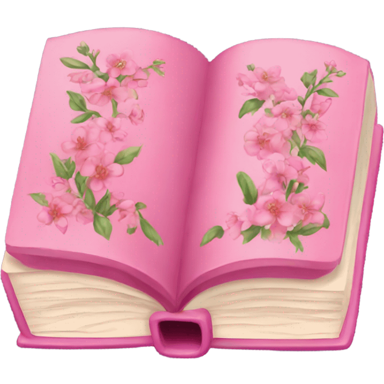 pink books with flowers emoji