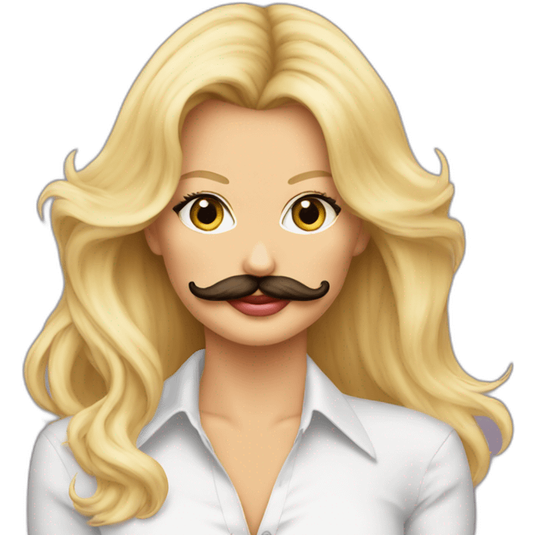 Pamela Anderson con bigotes de gato emoji