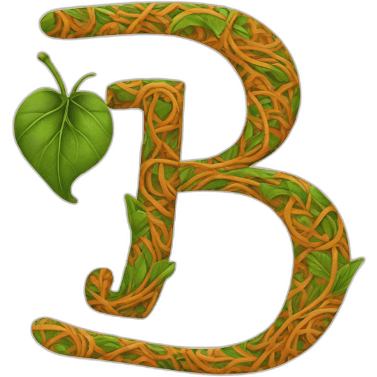 letter t with henna leaf weaved in  emoji