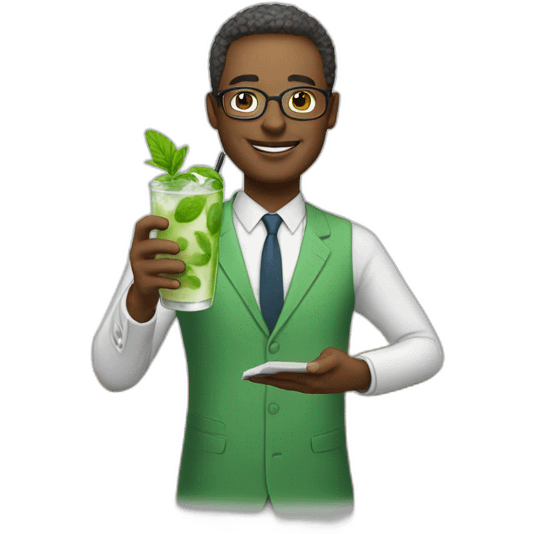 white teacher with mojito emoji