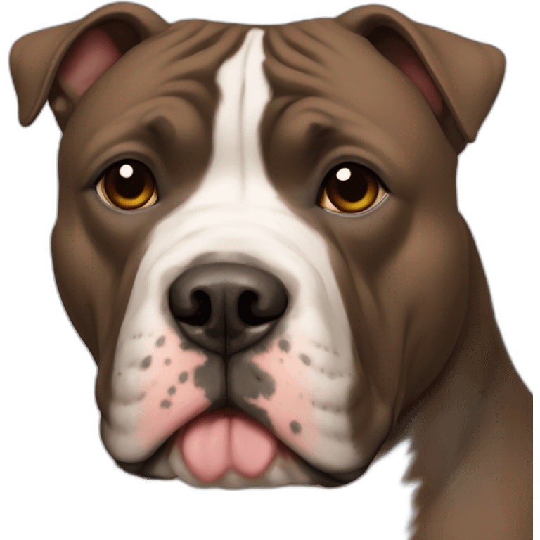 american bully dog ​​with brown face emoji