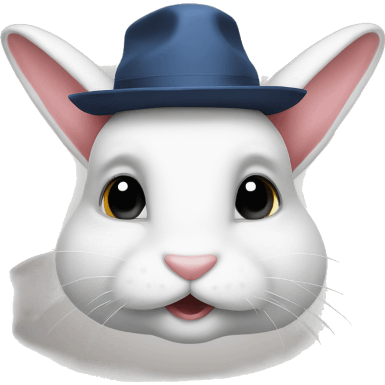 Lapin avec chapeau emoji