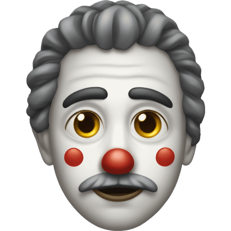 Una cara triste con una máscara de payaso  emoji