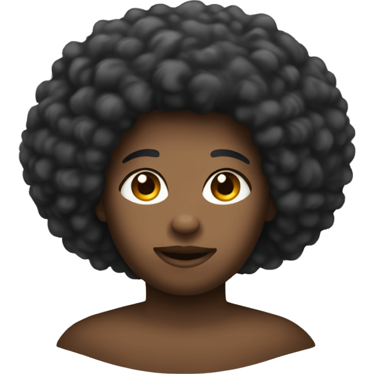 afro hair, curve face emoji