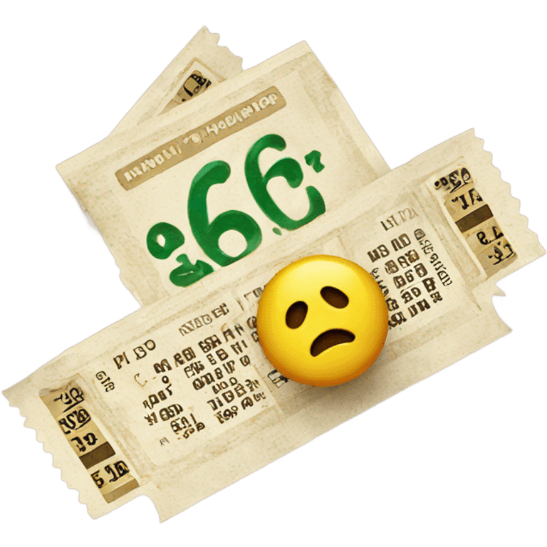 Lottery ticket emoji