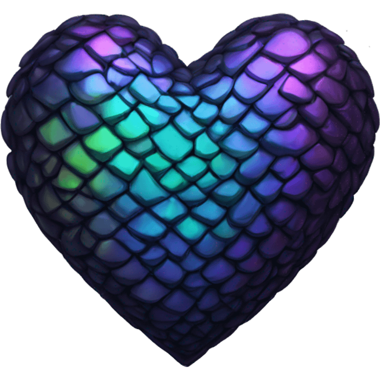 dark iridescent scale heart emoji