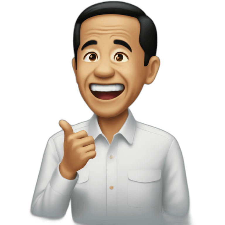 Jokowi mewing emoji