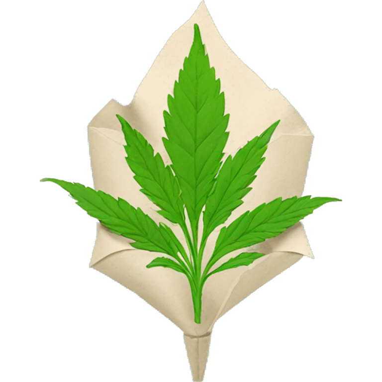 Weed in paper  emoji