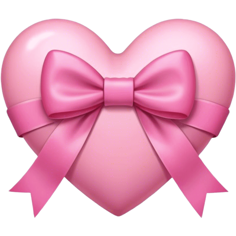 a pink heart with a pink bow emoji