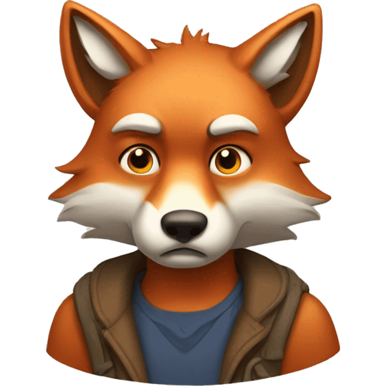 a disappointed fox emoji