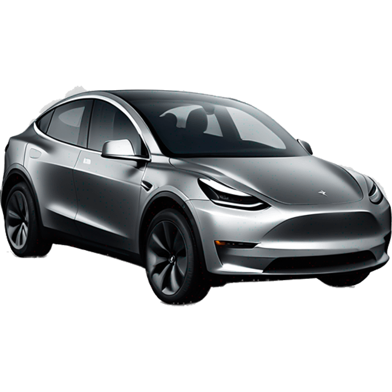 Tesla Model Y in quicksilver  emoji