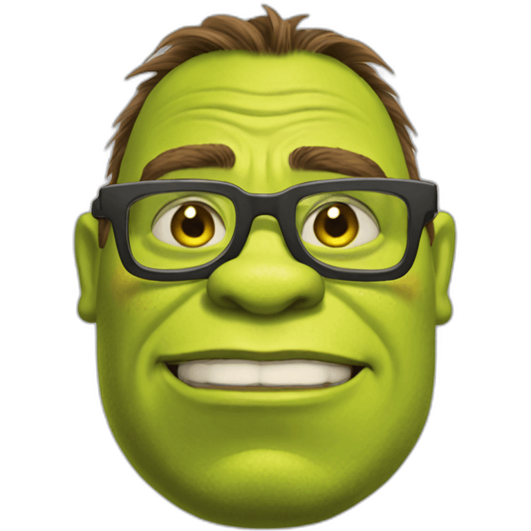 shrek con sus gafas emoji