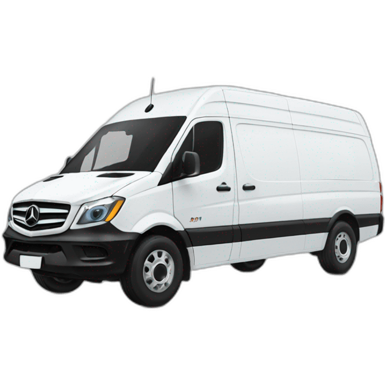 a sprinter van with a sprinter van on its head emoji