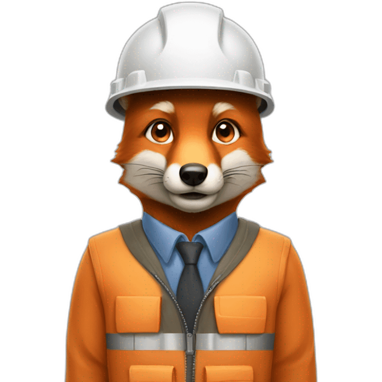 animal fox engineer emoji