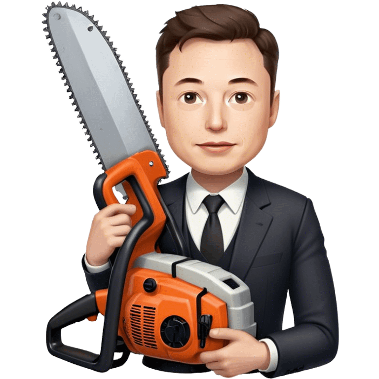 Elon musk chainsaw to the constitution  emoji