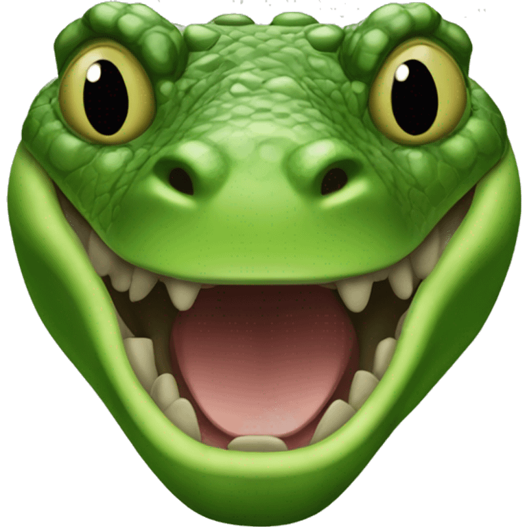 Green Gila Monster Face Big Chin emoji