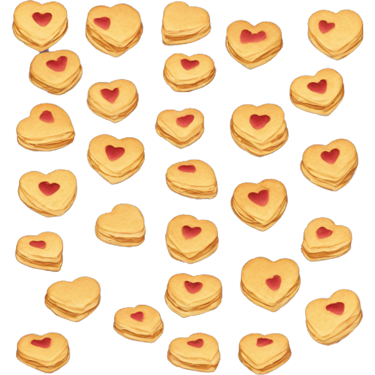 fluffy heart shaped pancakes  emoji