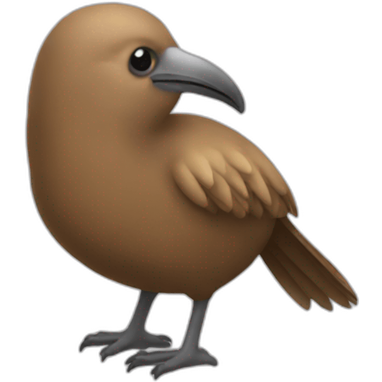 kiwi bird (brown, bird without wings) emoji