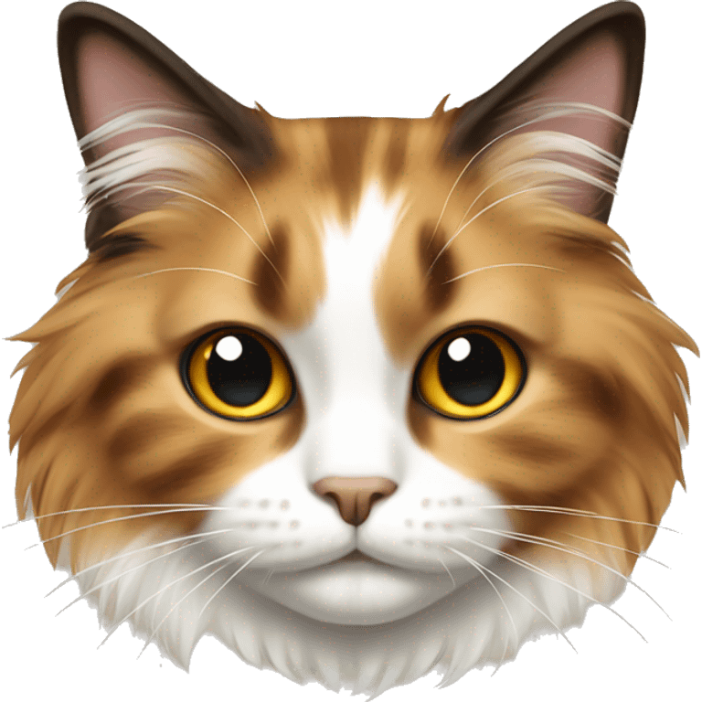 Calico long haired cat emoji