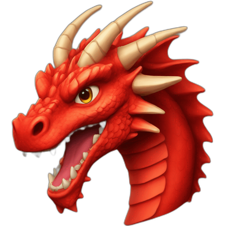 head Red dragon emoji