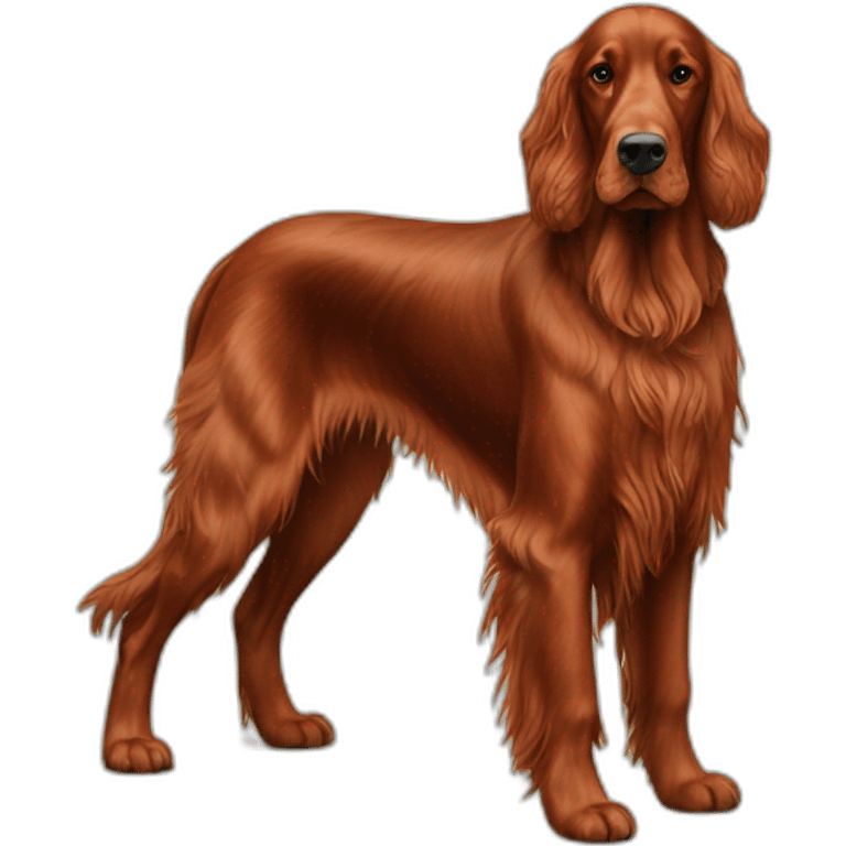 Dog irish setter full body emoji