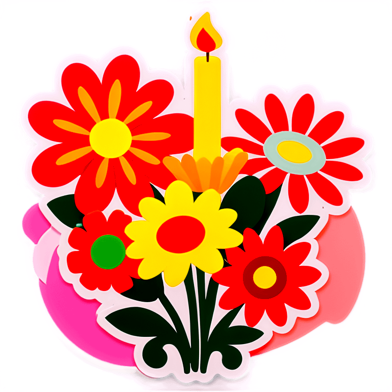 Birthday flowers emoji