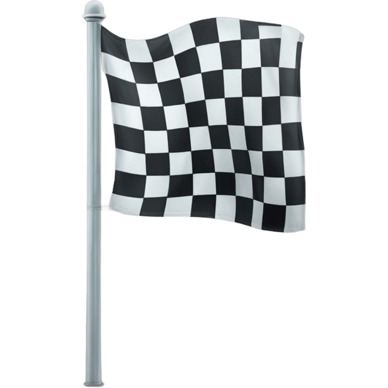 Checkered flag on a pole emoji