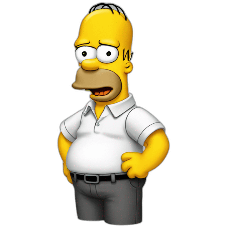 Homer Simpson avec cheveux emoji