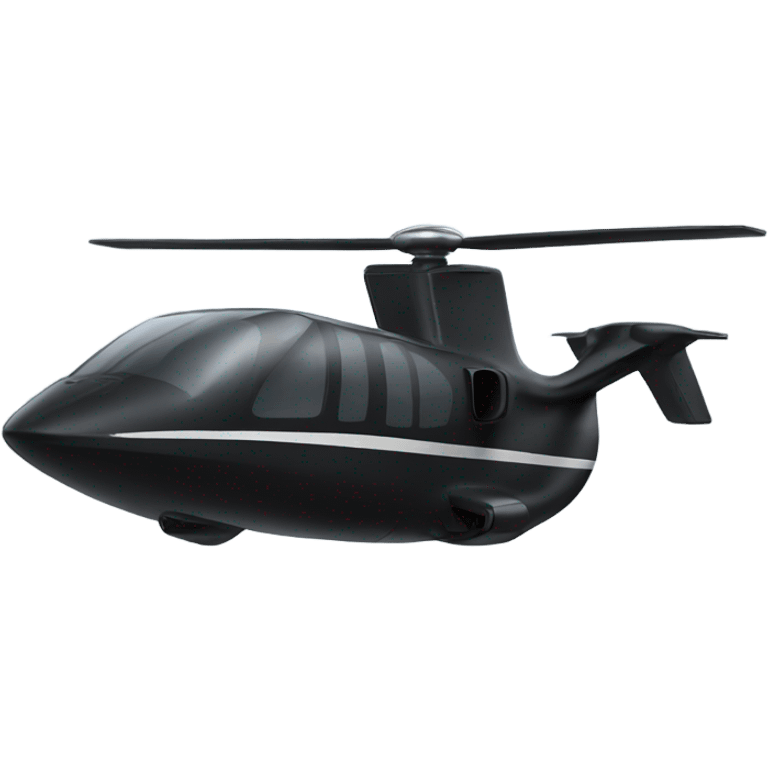 Evtol aircraft in black emoji