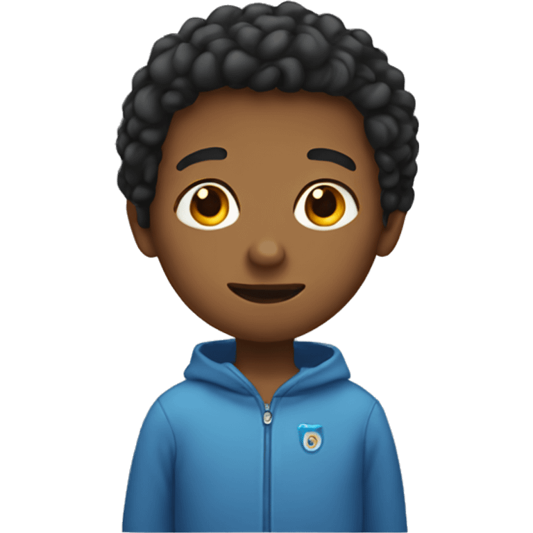 A boy with bobd emoji