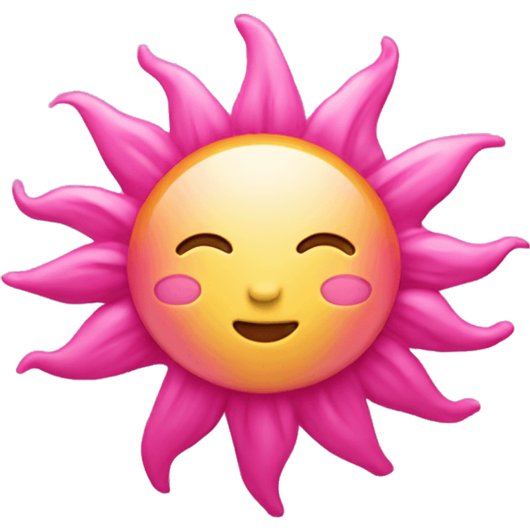 sun with heart of pink emoji