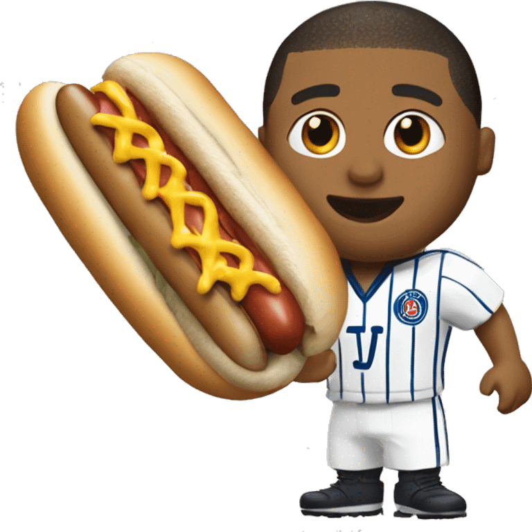 mbappé qui mange un hotdog emoji