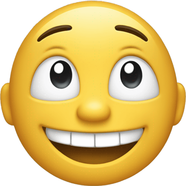 round face very smiling, with the thumb of the left hand between the ring and index fingers, en lenguaje de señas colombiano emoji