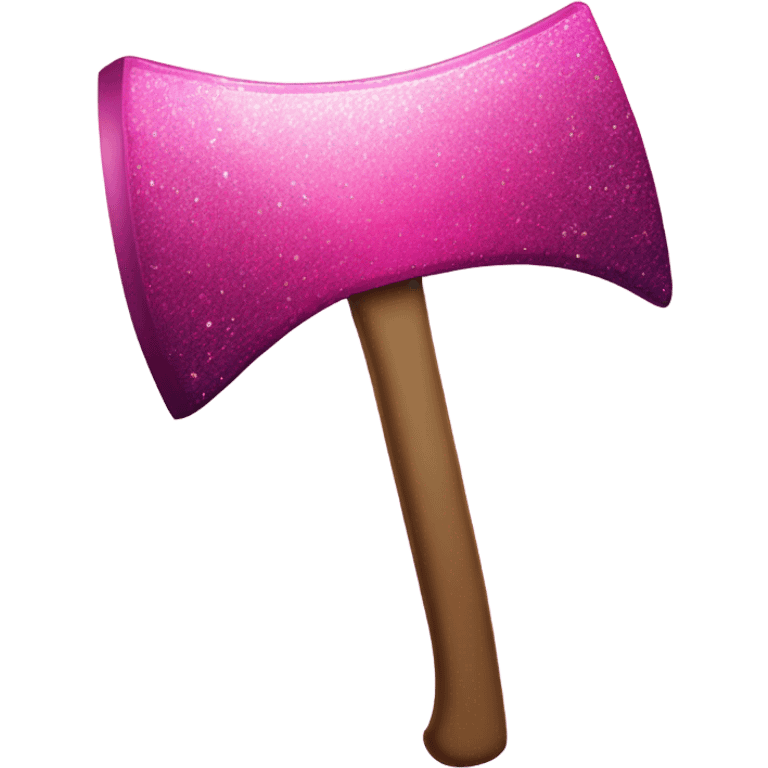 Pink ombre axe with glitter emoji