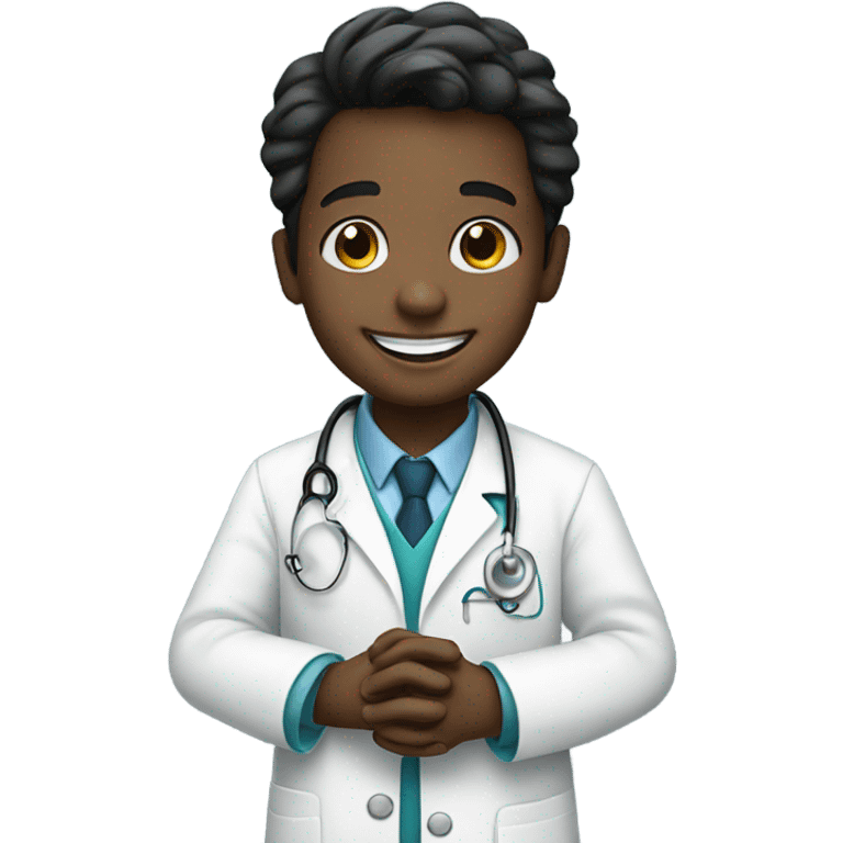 smiling boy with ring as a doctor emoji