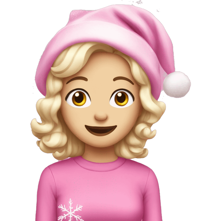 pink christmas emoji