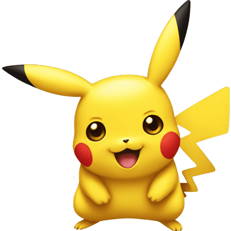 Pikachu with smiley face emoji