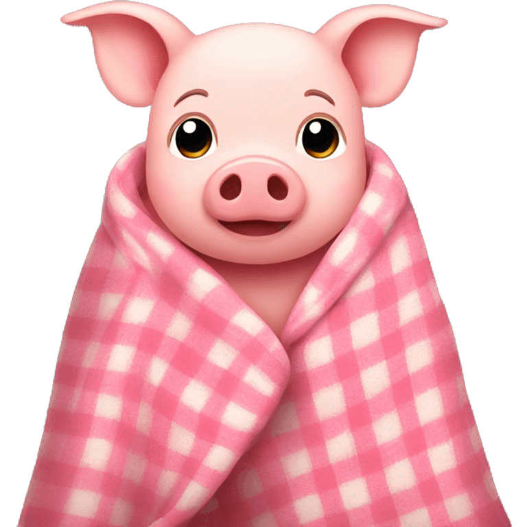 Pig wearing blanket emoji