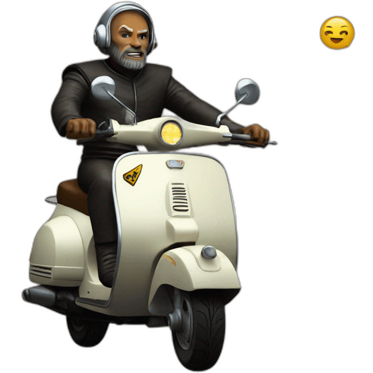 worf riding vespa emoji