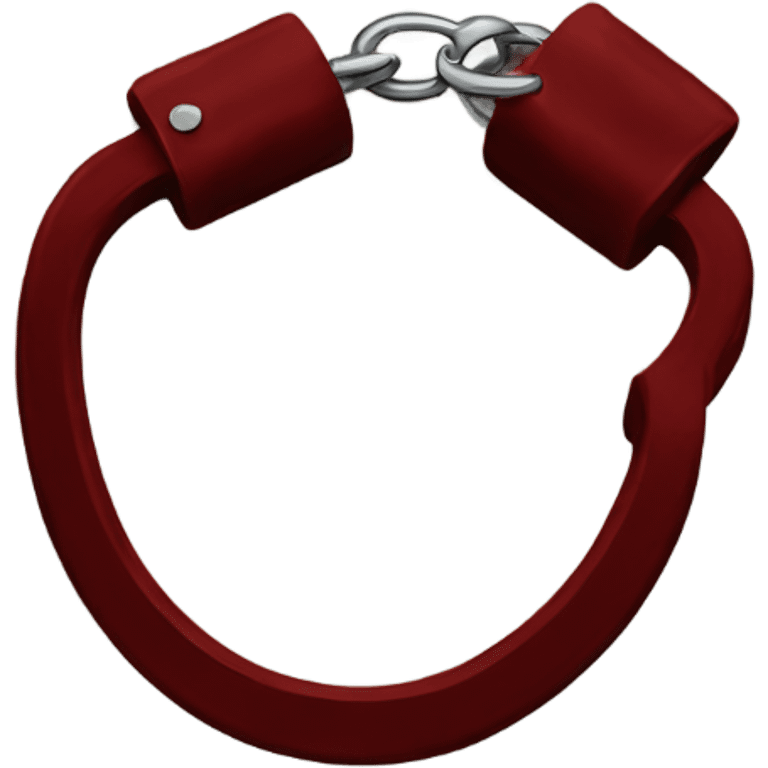 Dark red handcuffs emoji