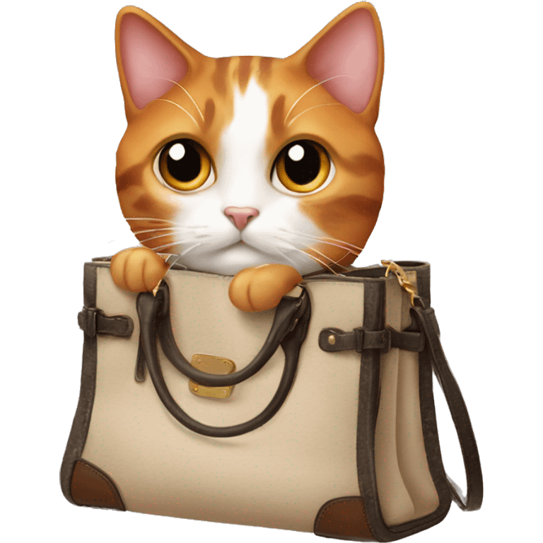 calico cat in the birkin bag emoji