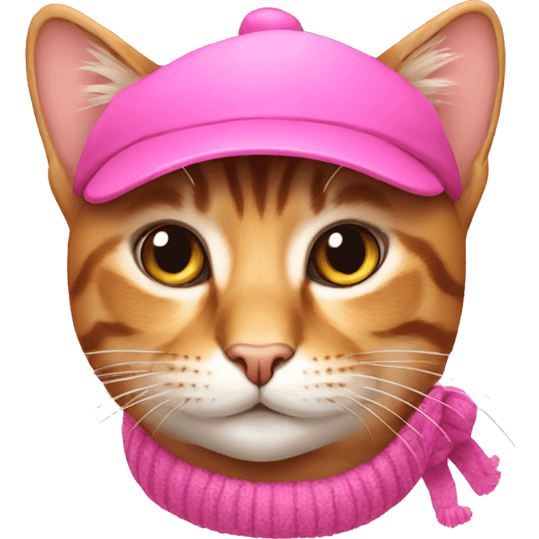 Cat with pink hat emoji