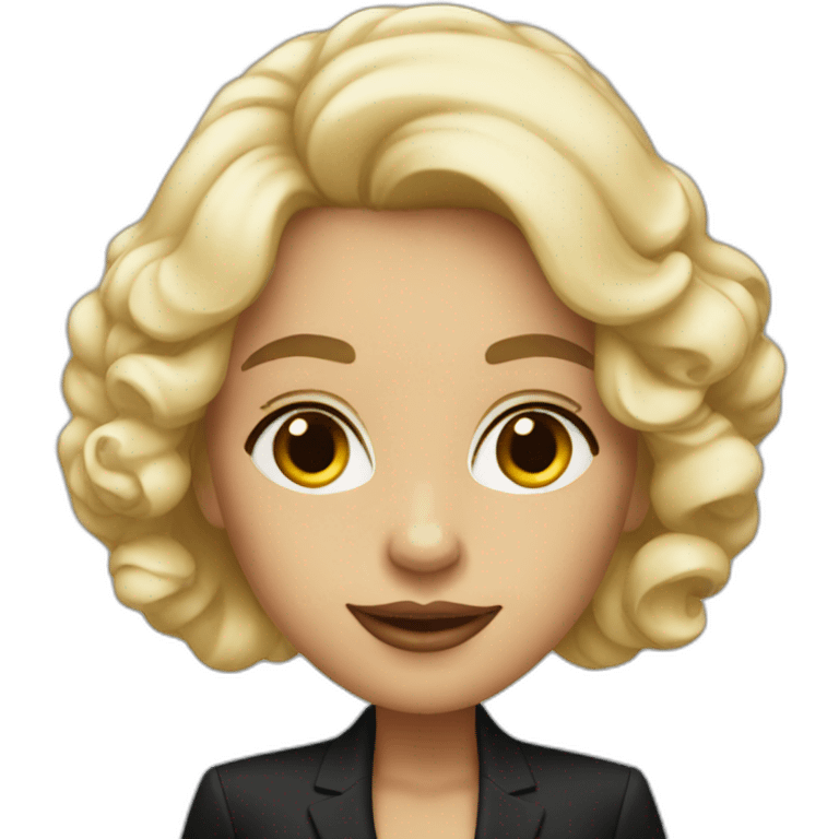 Posh-woman-with-black-suit-ready-to-collaborate emoji