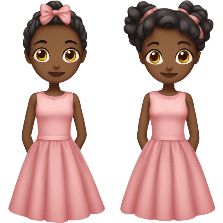 Two girls in dresses  emoji