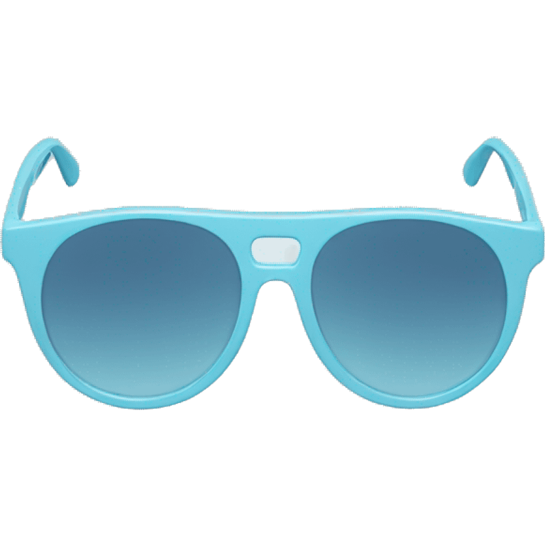 Pastel blue sunglass emoji