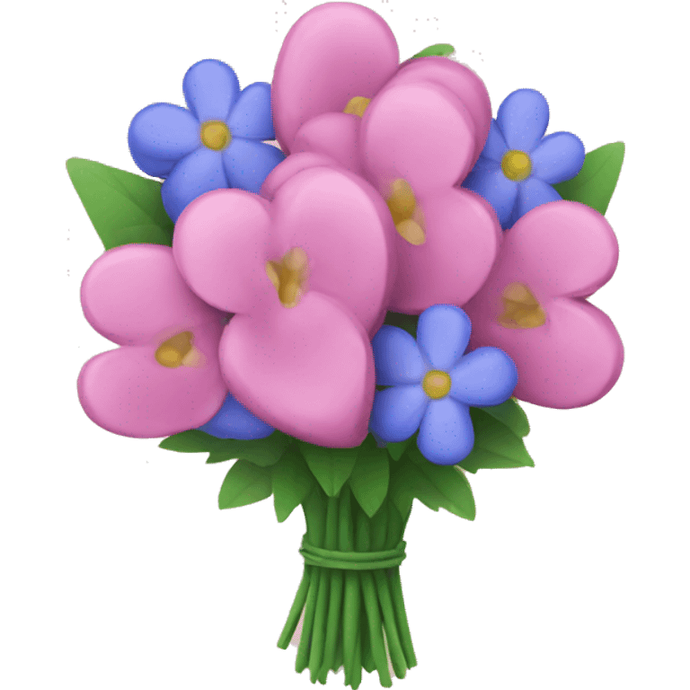 hear shape flower bouquet emoji