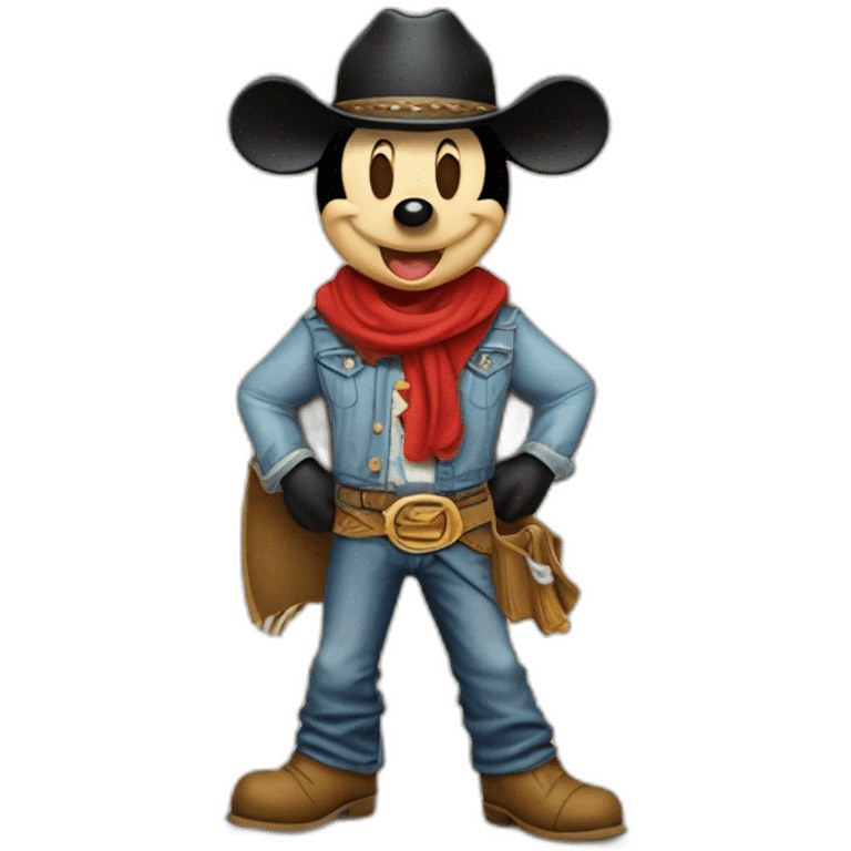 Mickey mouse con un sombrero de vaquero emoji