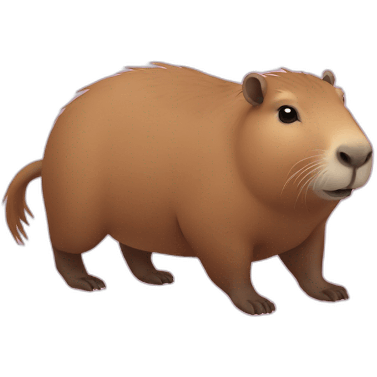 a working capybara emoji